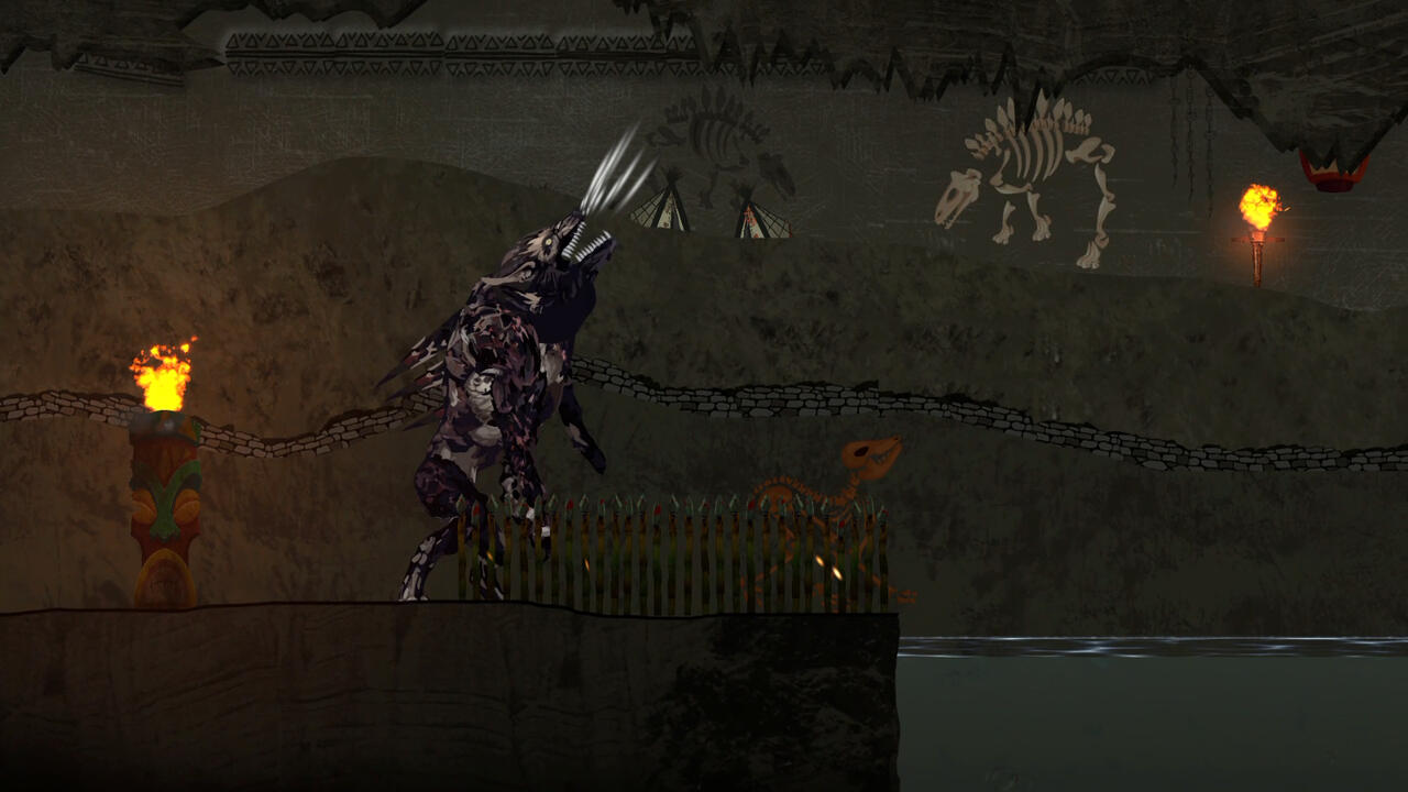 An image for the cave beast screaming.