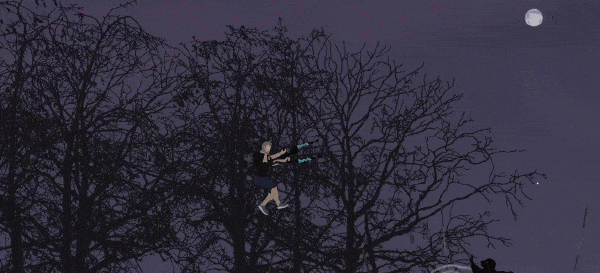 A GIF for the hero fighting and dodging some enemeis attacks.